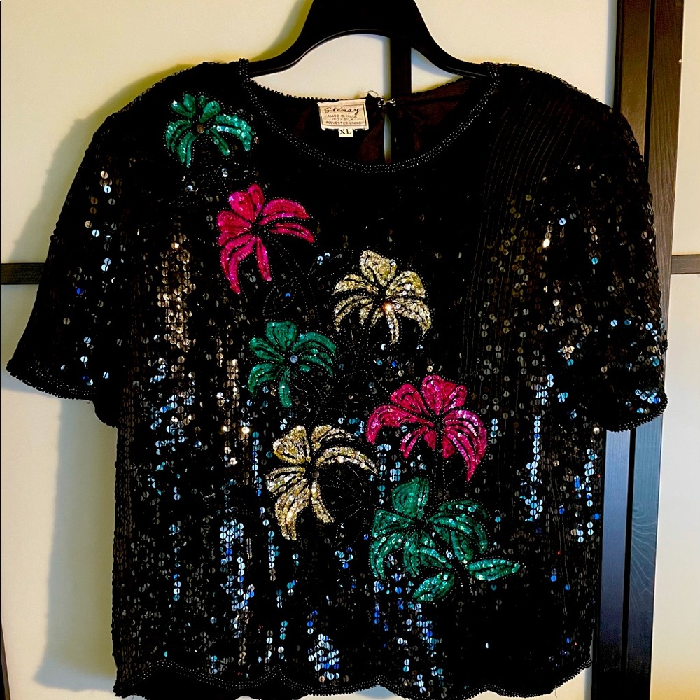 Vintage Sequin Blouse